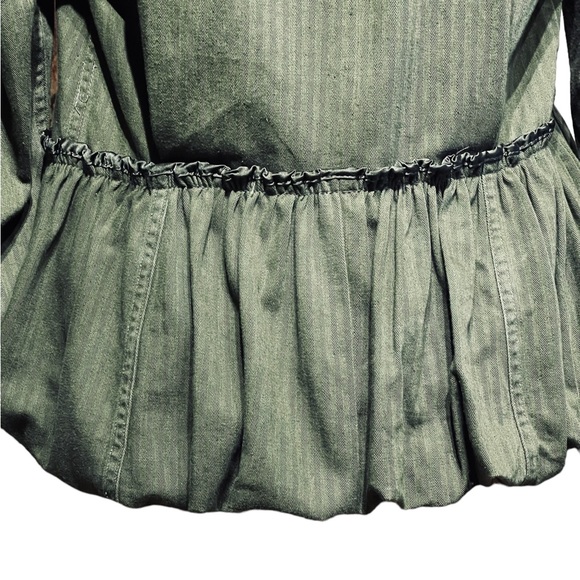 Harvey Faircloth Barneys NY Boho Military Jacket Size Small 100% Cotton - Picture 6 of 15